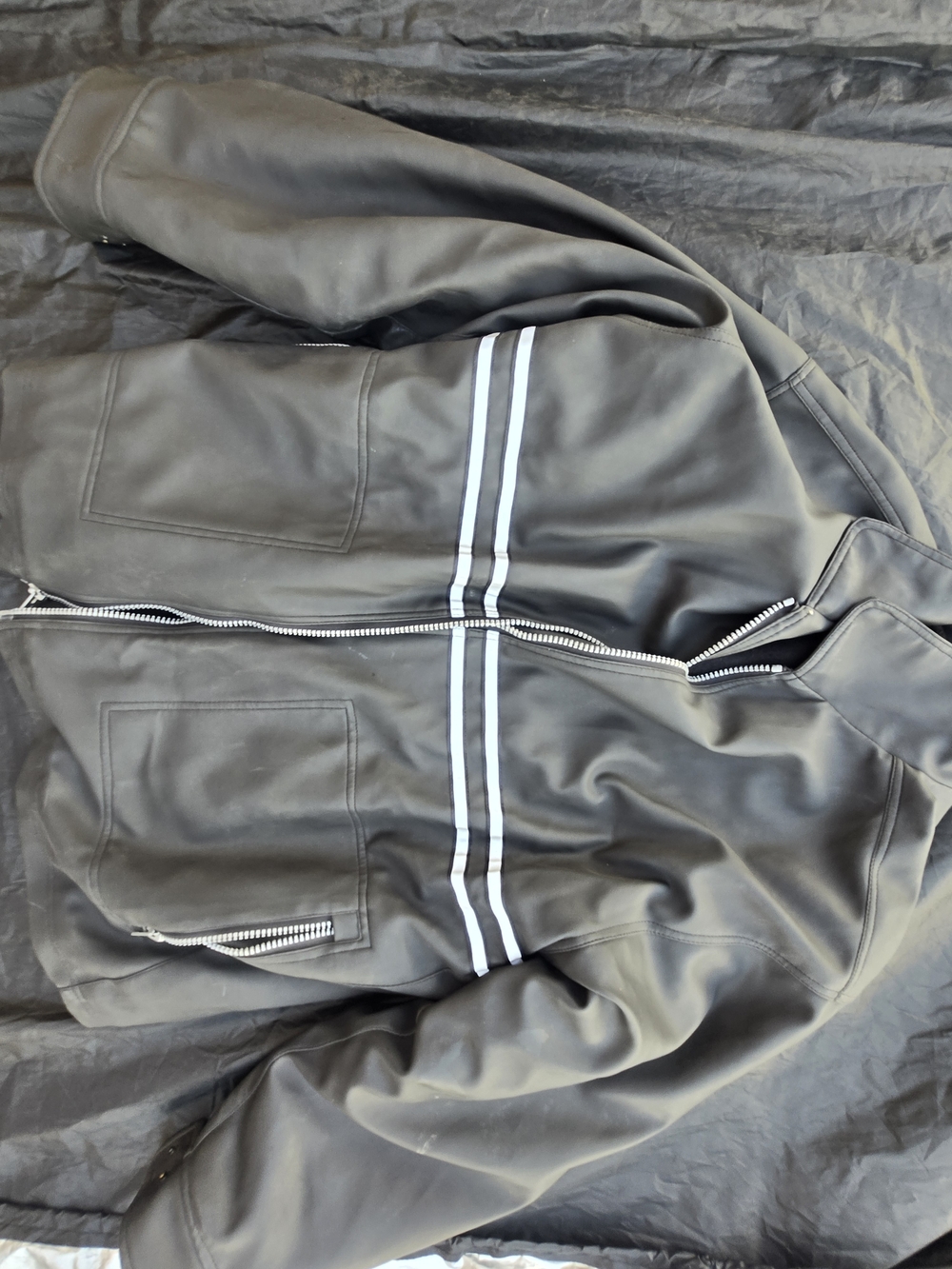 Men's Black Jacket with Reflective Stripes